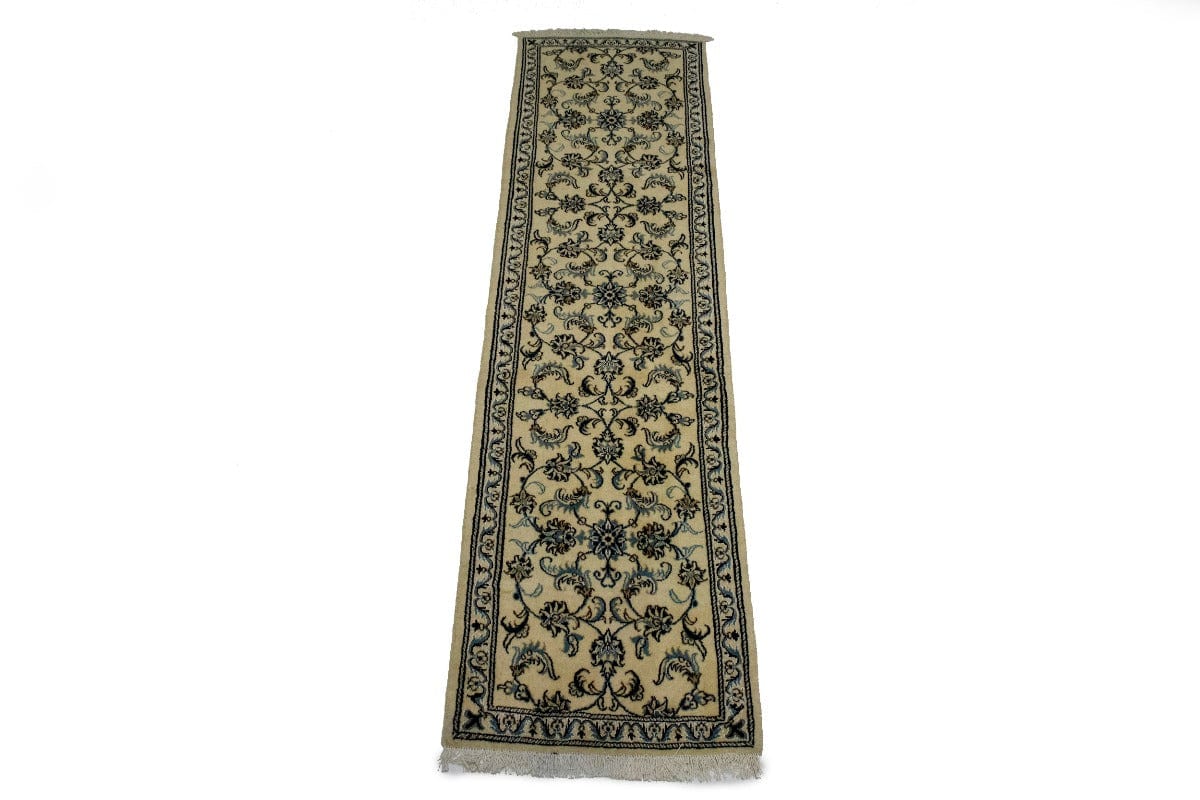 Cream Classic 3X10 Nain Kashmar Persian Runner Rug