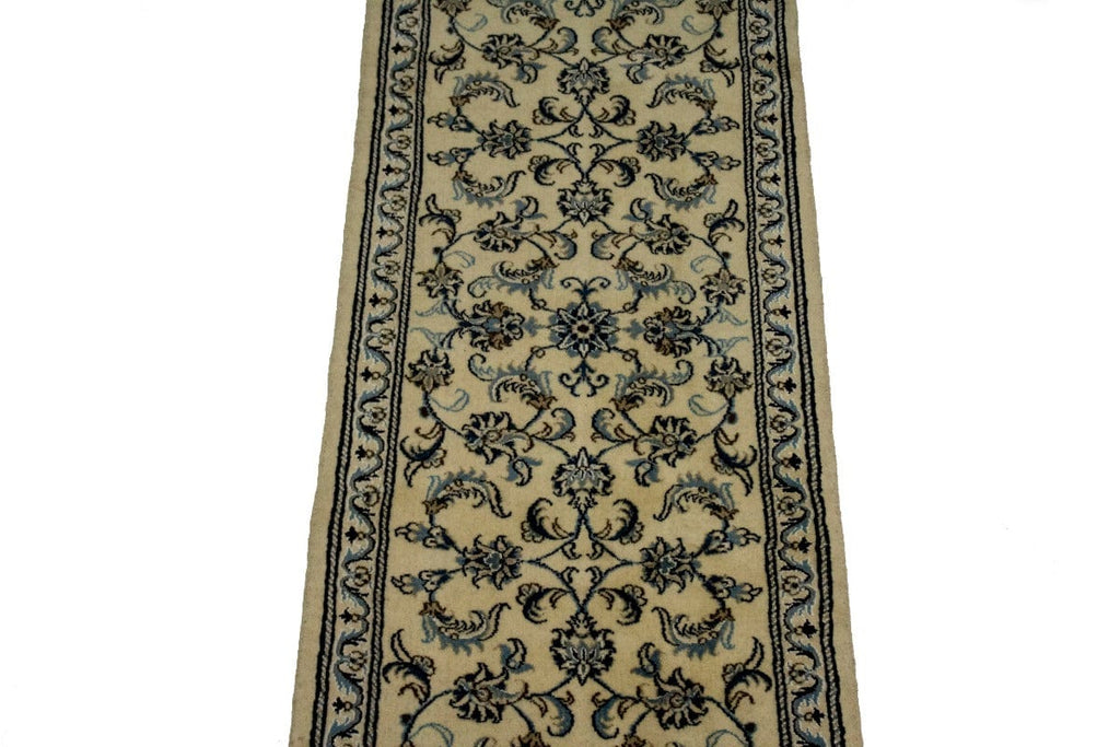 Cream Classic 3X10 Nain Kashmar Persian Runner Rug