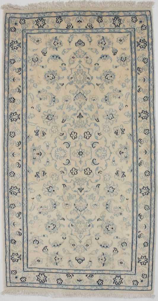 Cream Classic 2X5 Nain Persian Rug