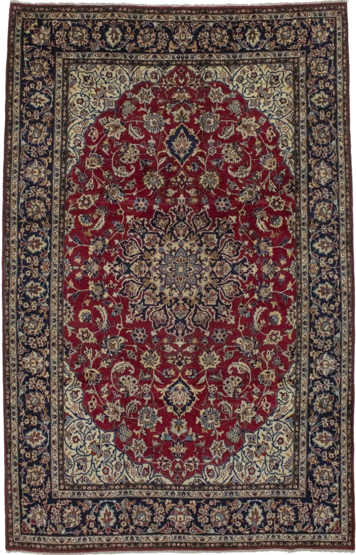 Vintage Red Traditional 7X11 Najafabad Persian Rug