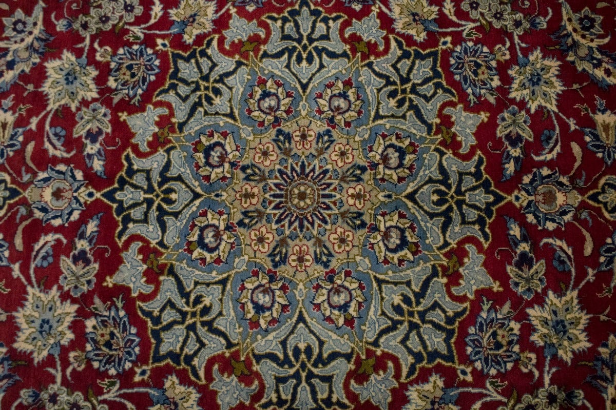 Vintage Red Traditional 10X14 Najafabad Persian Rug