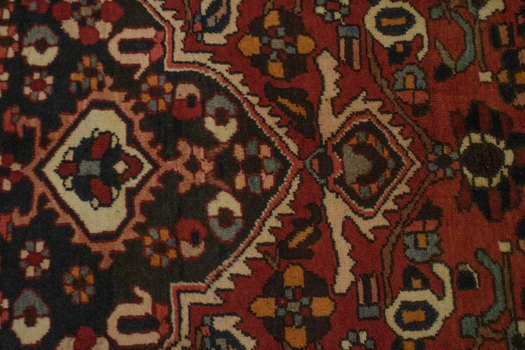 Semi Antique Rusty Red Floral 7X10 Bakhtiari Persian Rug