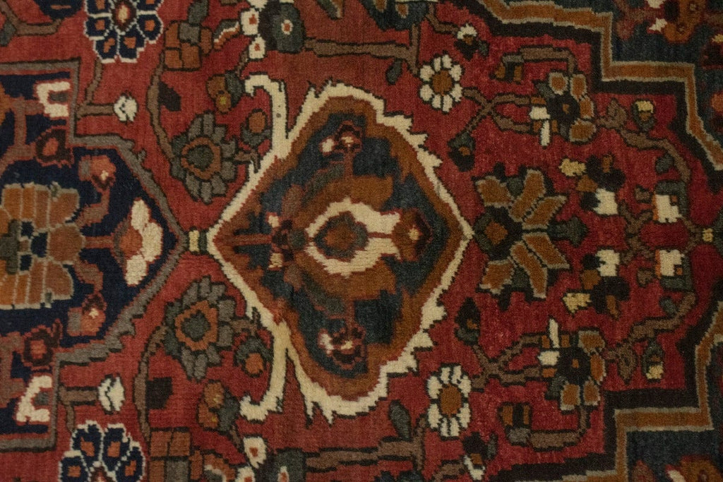 Vintage Rusty Red Floral 7X10 Bakhtiari Persian Rug