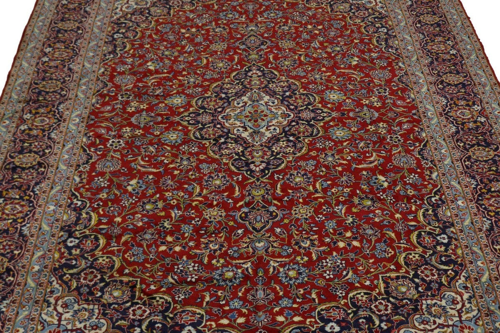 Semi Antique Red Traditional 10X13 Kashan Persian Rug