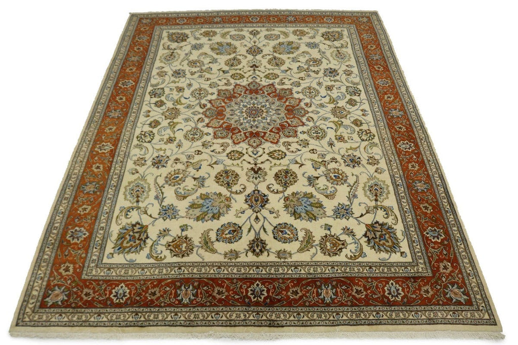 Vintage Beige Classic 10X13 Kashmar Persian Rug