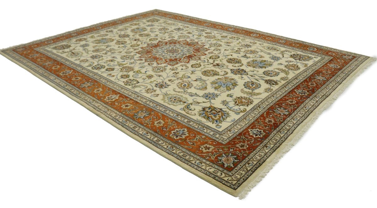 Vintage Beige Classic 10X13 Kashmar Persian Rug