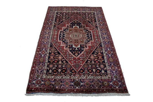 Red Floral 4X7 Bidjar Persian Rug