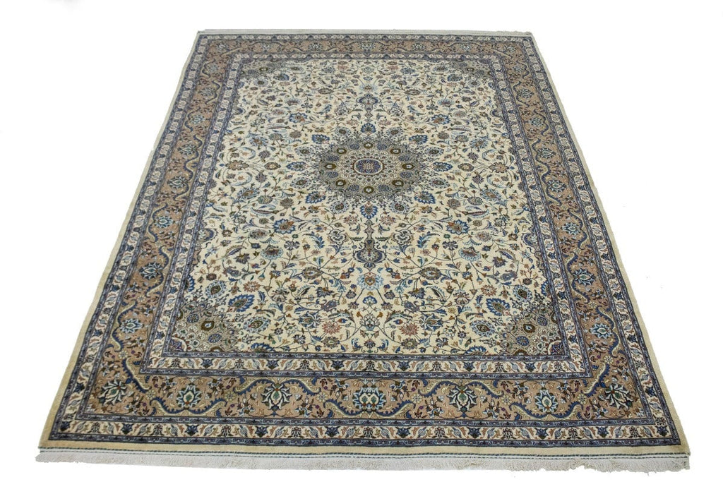 Vintage Cream Traditional 10X13 Kashmar Persian Rug