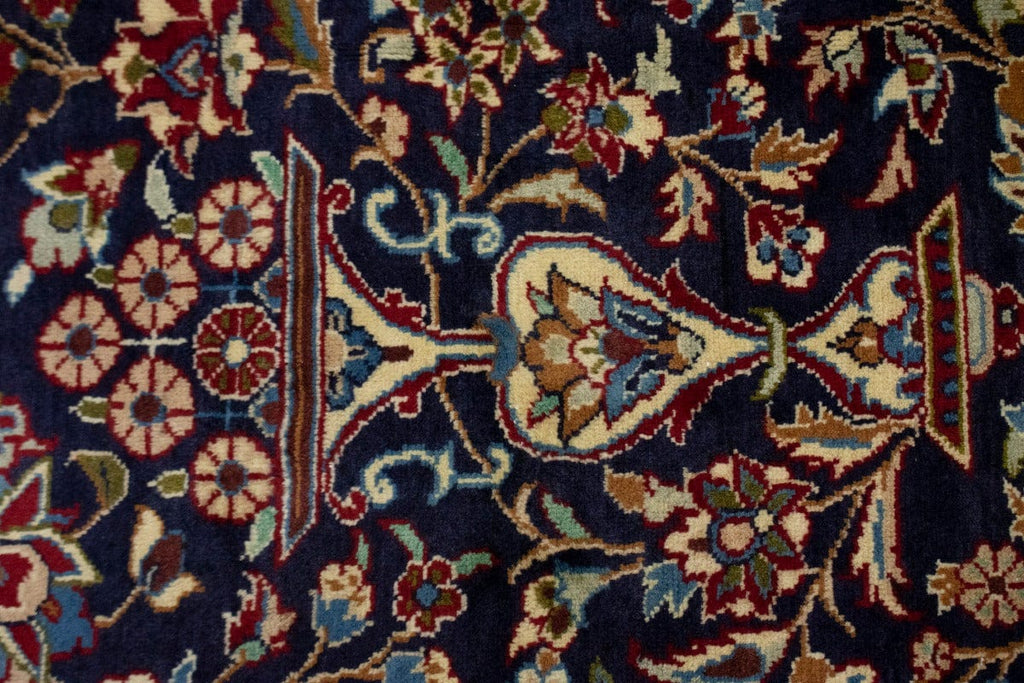 Vintage Navy Blue Traditional 8X12 Najafabad Persian Rug