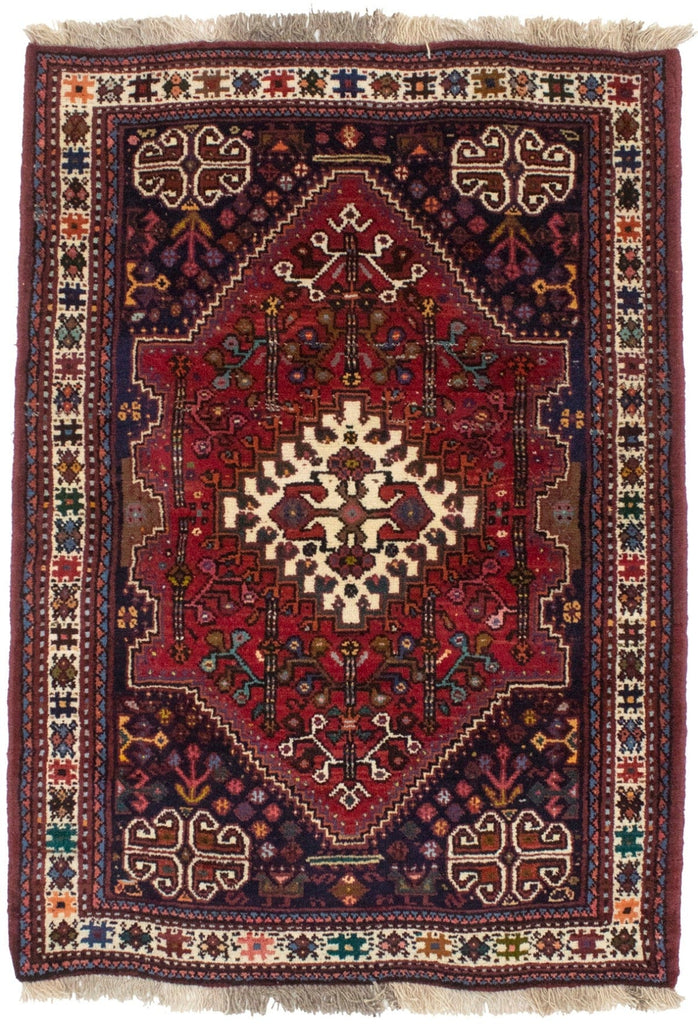 Red Tribal 3'5X5'0 Shiraz Persian Rug