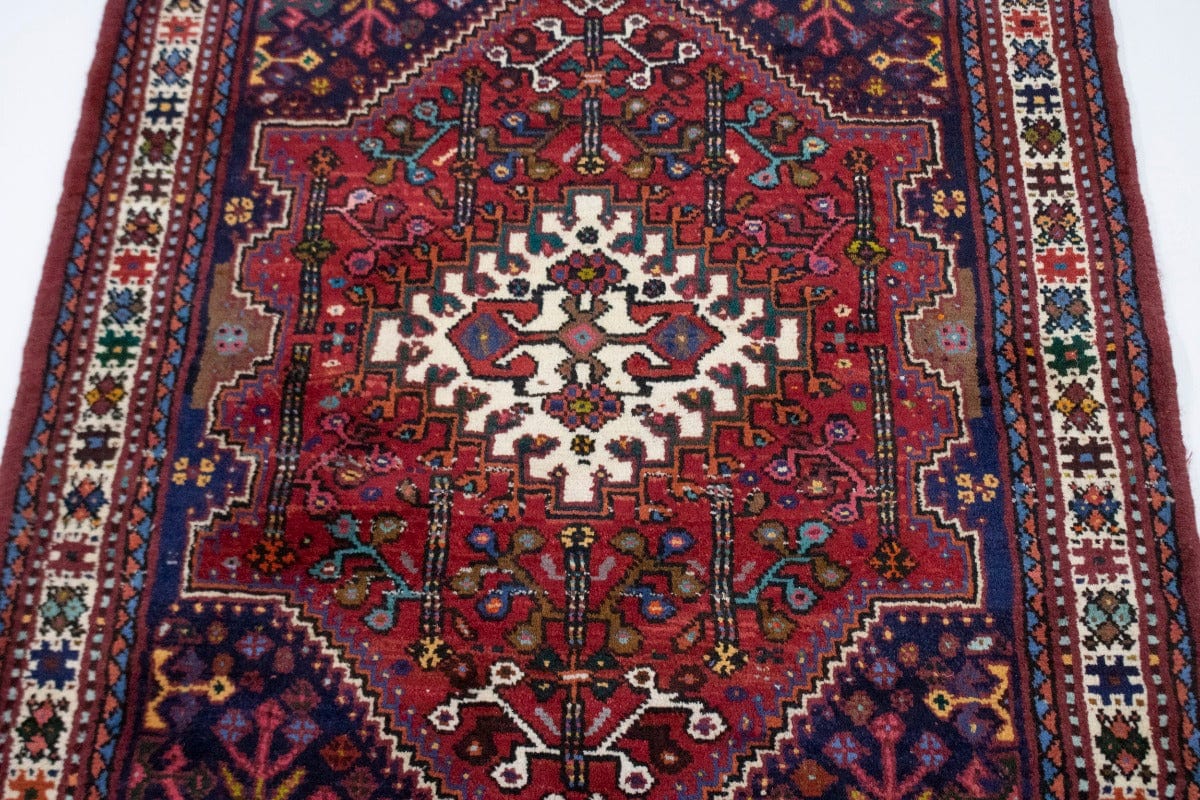 Red Tribal 3'5X5'0 Shiraz Persian Rug