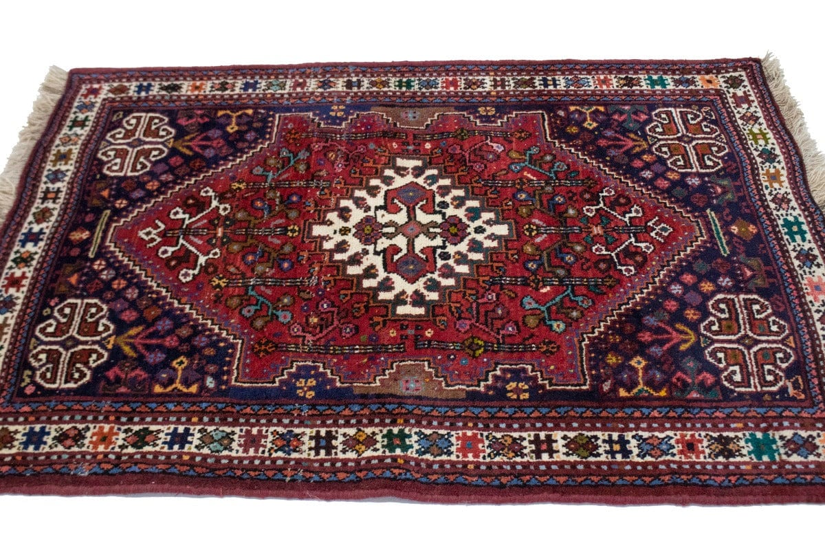 Red Tribal 3'5X5'0 Shiraz Persian Rug