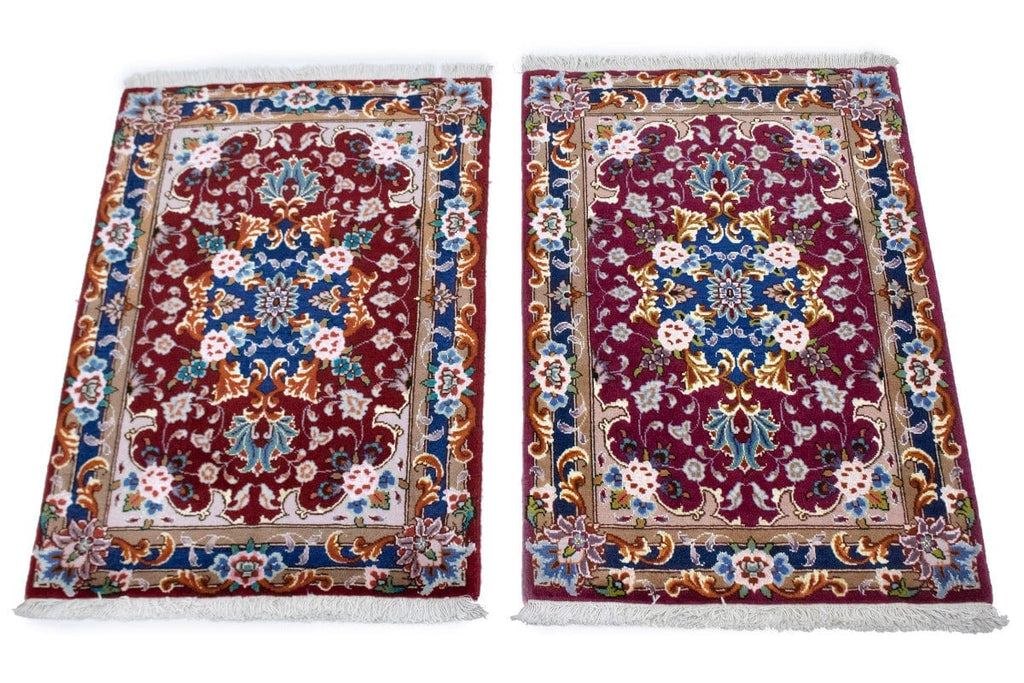 Maroon Red Traditional 2X3 Pair of Tabriz Persian Rugs