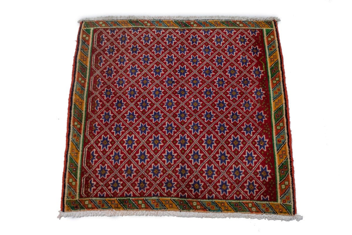 Vintage Allover Tribal 2X2 Abadeh Persian Square Rug