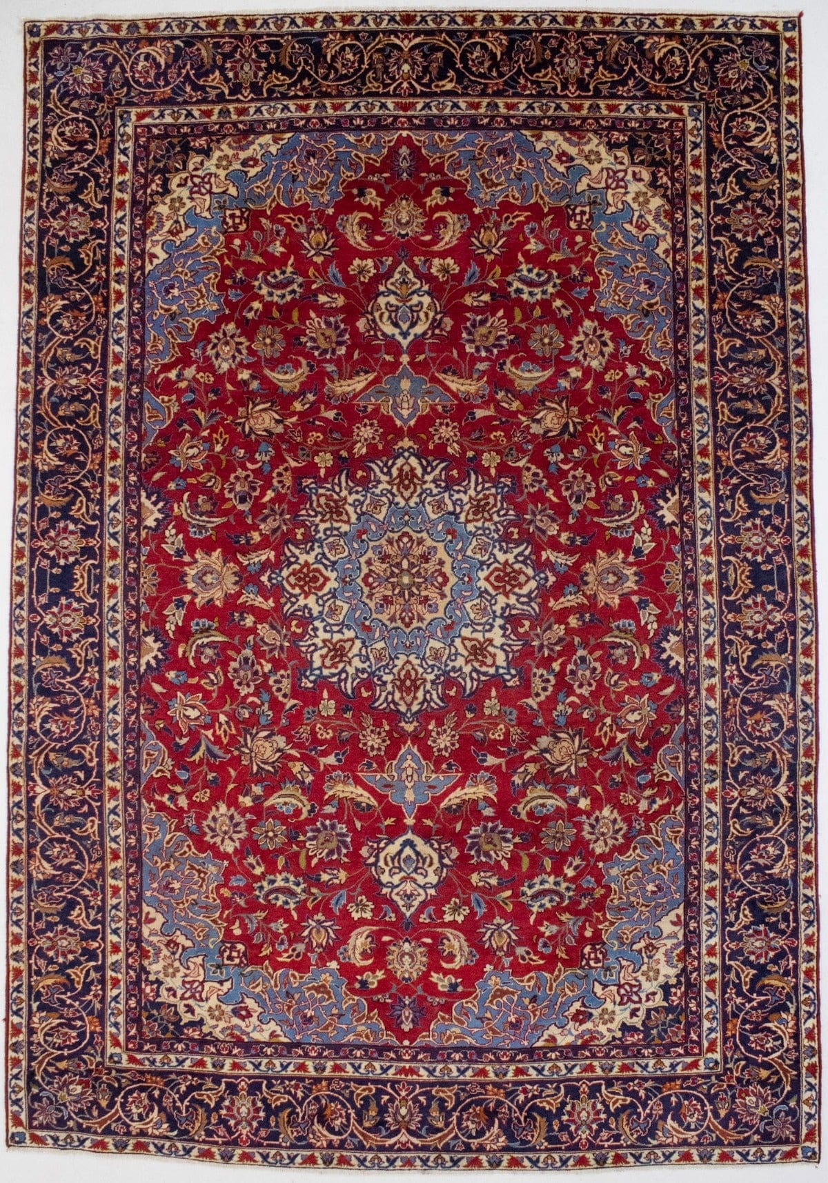 Vintage Red Traditional 9X13'5 Najafabad Persian Rug