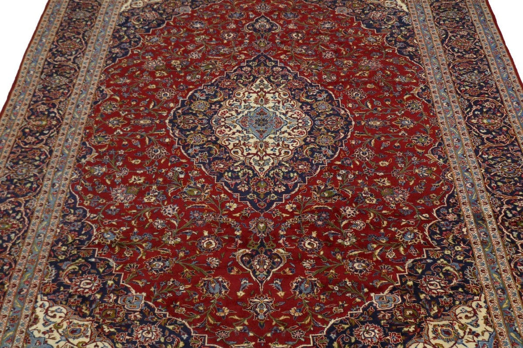 Semi Antique Red Traditional 10X13 Kashan Persian Rug