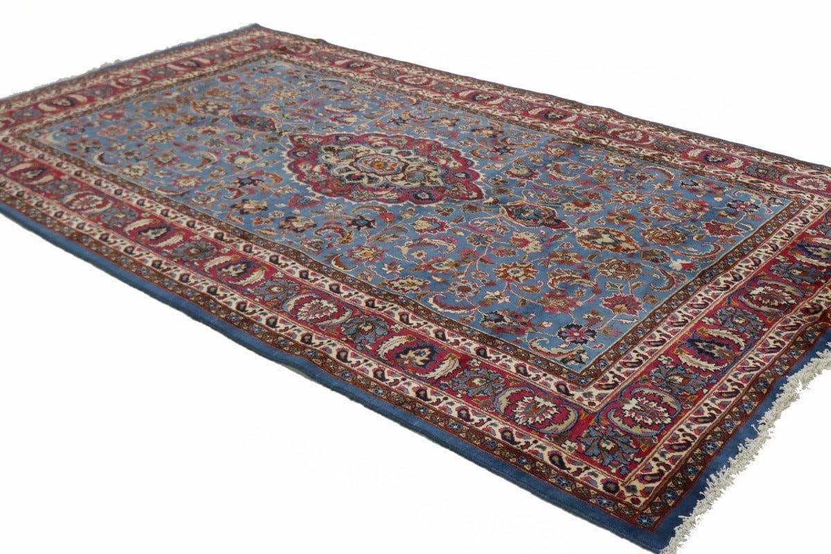 Semi Antique Blue Traditional 7X11 Kashmar Persian Rug