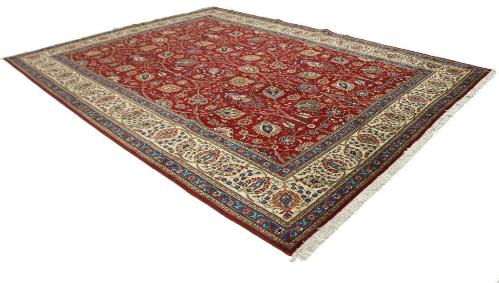 Semi Antique Red Traditional 10X13 Tabriz Persian Rug