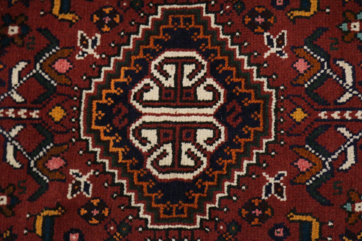 Brick Red Tribal 3'5X5 Shiraz Persian Rug