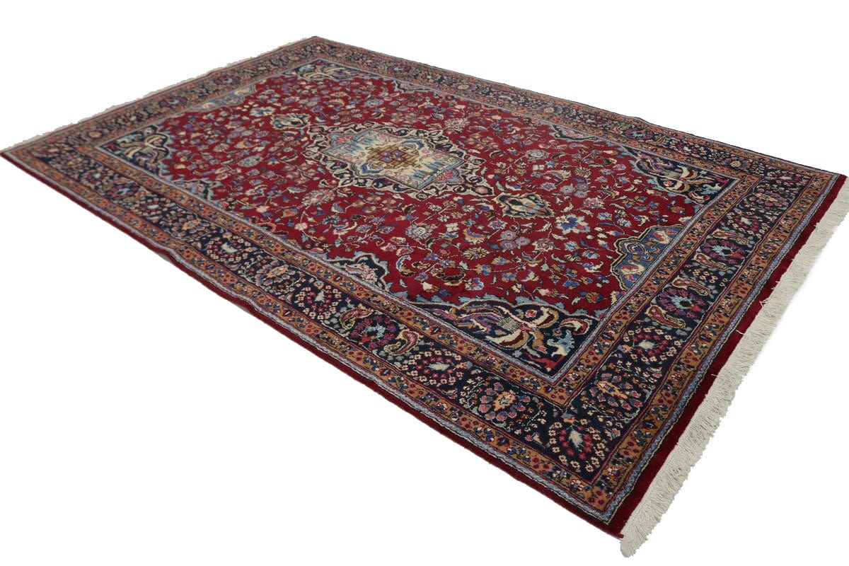 Vintage Red Traditional 7X10 Sabzevar Persian Rug