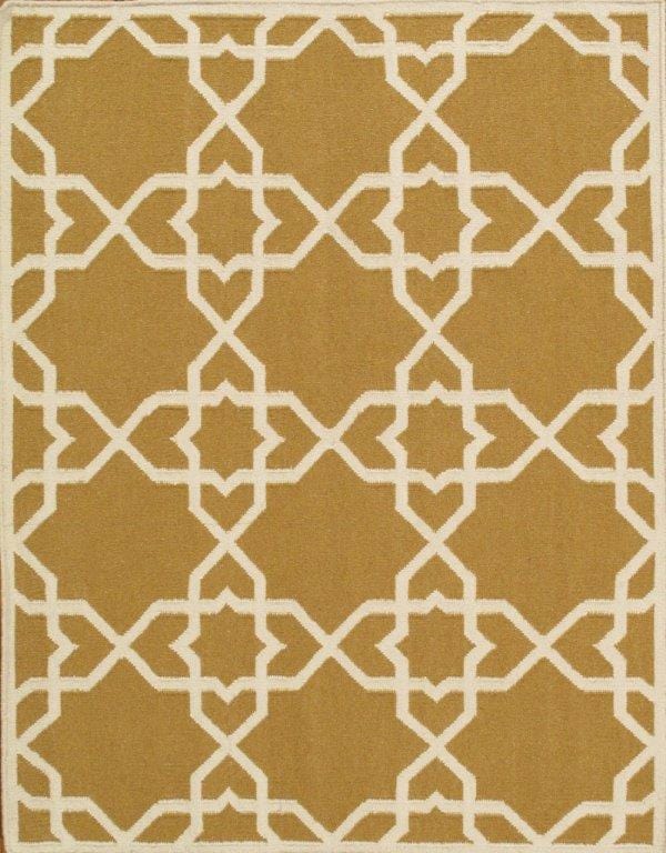 Kilim Flat Weave Lamb's Wool Area Rug- 6' 0" X 9' 0"