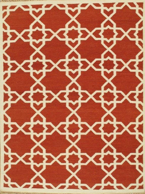 Kilim Collection Hand-Woven Lamb's Wool Area Rug- 7' 9" X 9' 9"