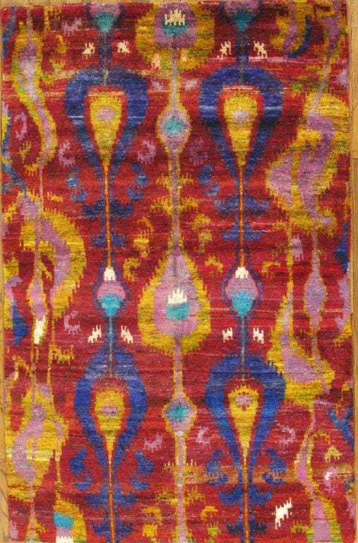 Sari Silk Collection Hand-Knotted Area Rug- 5' 8" X 8' 10"
