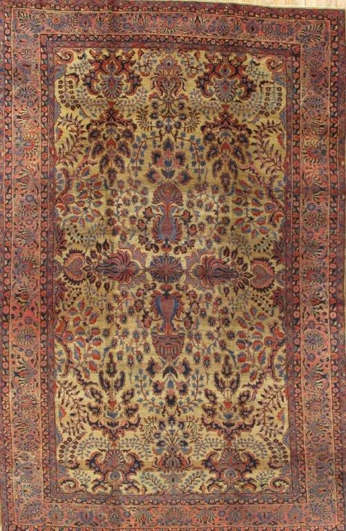 Sarouk Collection Lamb's Wool Area Rug- 8' 9" X 13' 9"