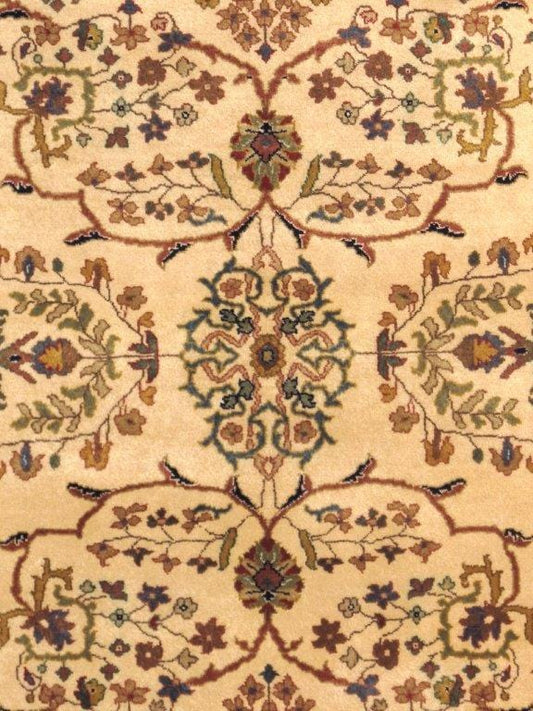 Sarouk Collection Hand-Knotted Lamb's Wool Area Rug- 8' 1" X 8' 1"