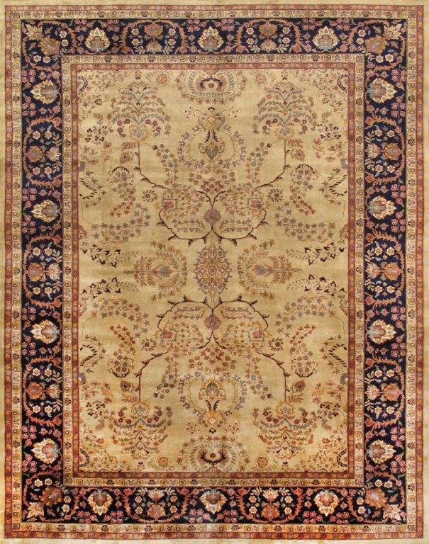 Sarouk Collection Hand-Knotted Lamb's Wool Area Rug- 8' 0" X 9' 8"