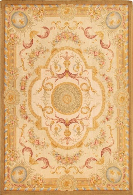 Savonnerie Collection Hand-Knotted Lamb's Wool Area Rug- 9' 7" X 14' 1"