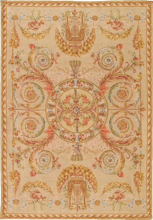Savonnerie Collection Hand-Knotted Lamb's Wool Area Rug- 9' 9" X 13' 11"