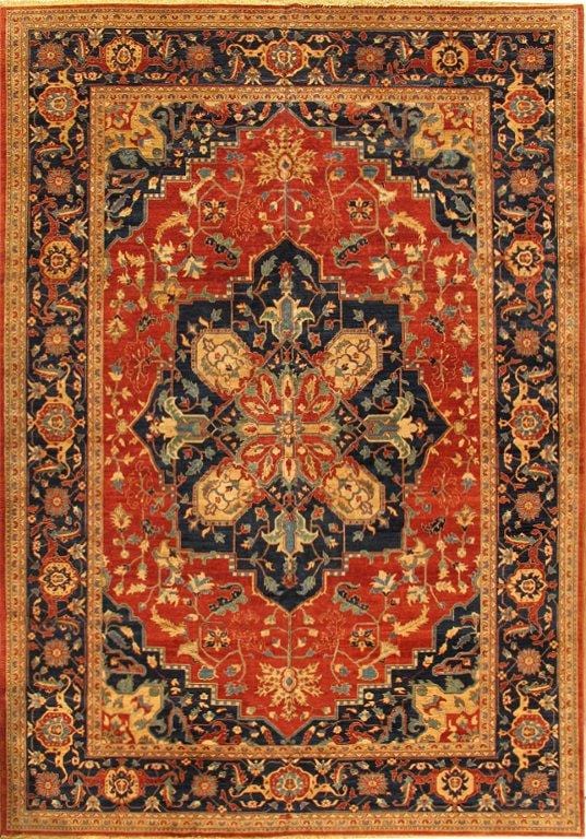 Serapi Collection Hand-Knotted Lamb's Wool Area Rug- 12' 2" X 18' 1"