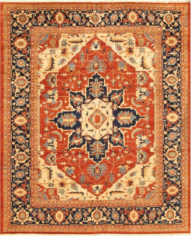 Serapi Collection Hand-Knotted Lamb's Wool Area Rug- 12' 3" X 14' 9"