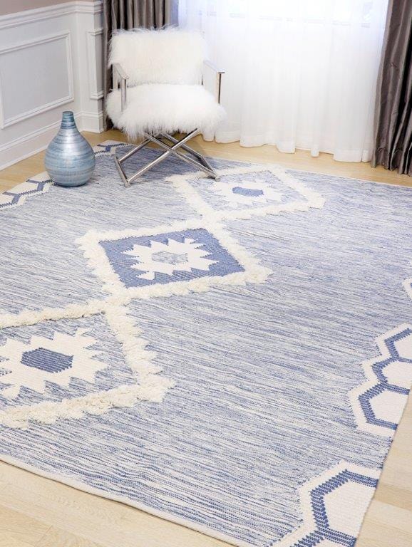 Pasargad Santa Fe Collection Cotton & Wool Area Rug- 8' 0" X 10' 0"