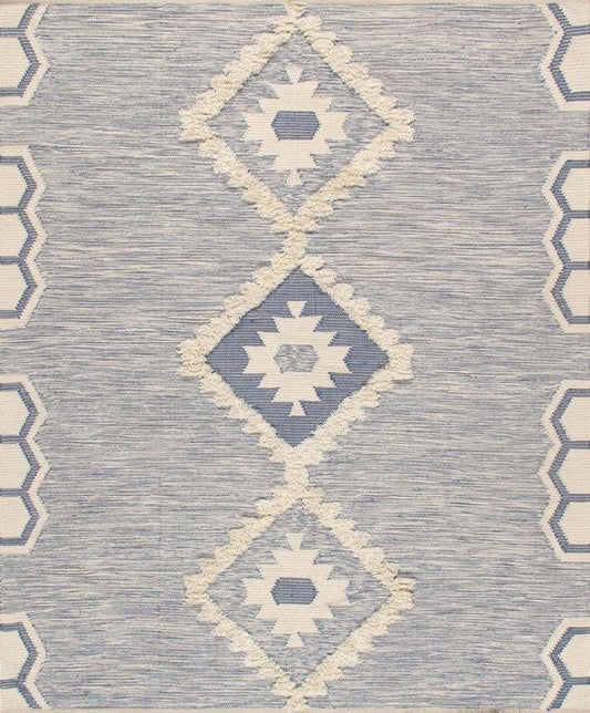 Pasargad Santa Fe Collection Cotton & Wool Area Rug- 9' 0" X 12' 0"