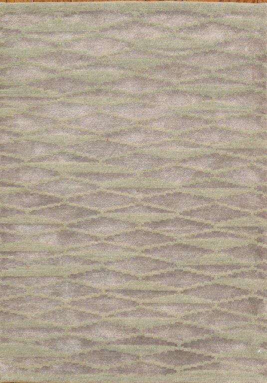 Modern Collection Hand-Knotted Silk & Wool Area Rug- 2' 0" X 3' 0"