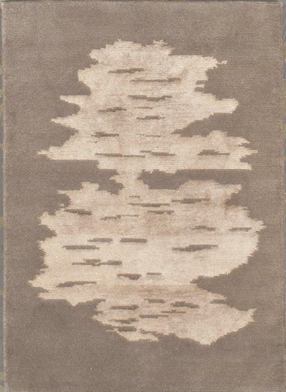 Modern Collection Hand-Knotted Silk & Wool Area Rug- 2' 0" X 3' 0"