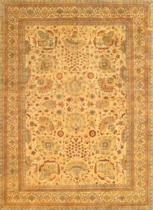 Sultanabad Collection Hand-Knotted Lamb's Wool Area Rug- 12' 0" X 14' 9"