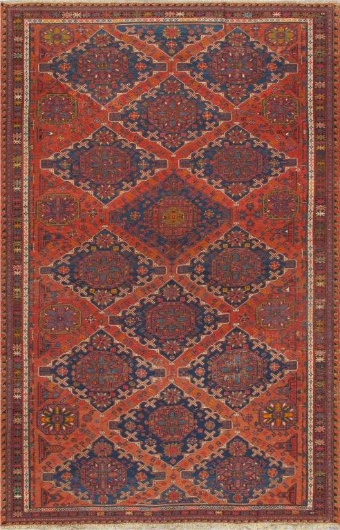 Antique Sumak Collection Rust Lamb's Wool Area Rug-10' 4" X 16' 4"