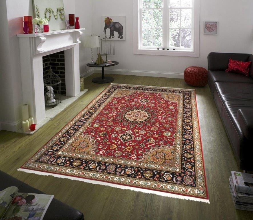Tabriz Colletion Hand-Knotted Silk & Wool Area Rug- 5' 1" X 6'11"
