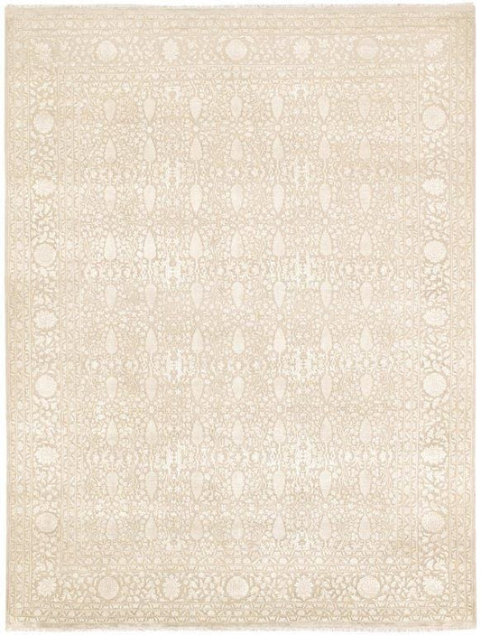 Lahore Collection Hand-Knotted Silk & Wool Area Rug- 6' 5" X 9' 9"