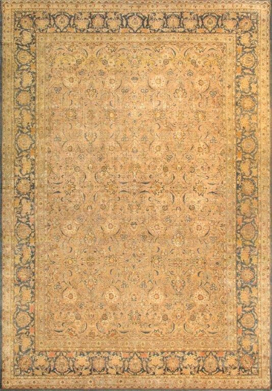 Antique Tabriz Collection Salmon Lamb's Wool Area Rug-11' 6" X 16' 8"
