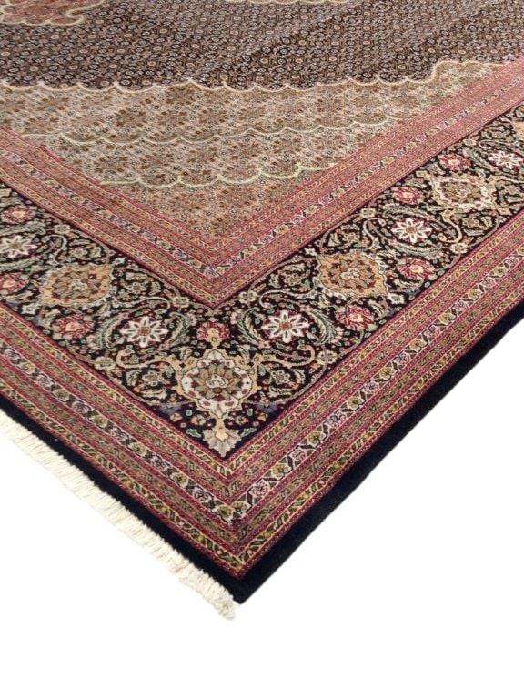 Tabriz Colletion Hand-Knotted Silk & Wool Area Rug- 8' 3" X 9'10"