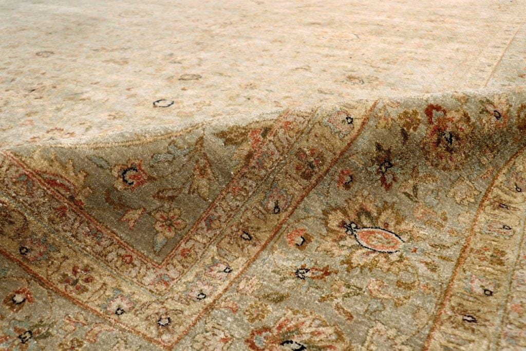 Tabriz Collection Hand-Knotted Lamb's Wool Area Rug- 8'10" X 11'10"