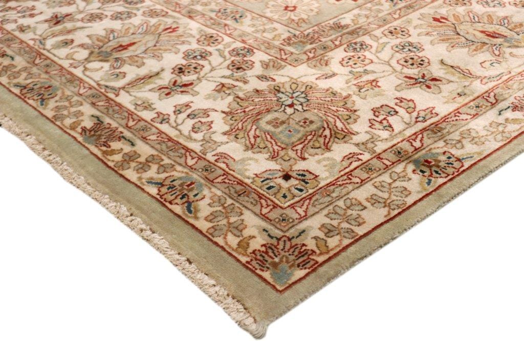 Tabriz Collection Hand-Knotted Lamb's Wool Area Rug- 8' 10" X 11' 11"