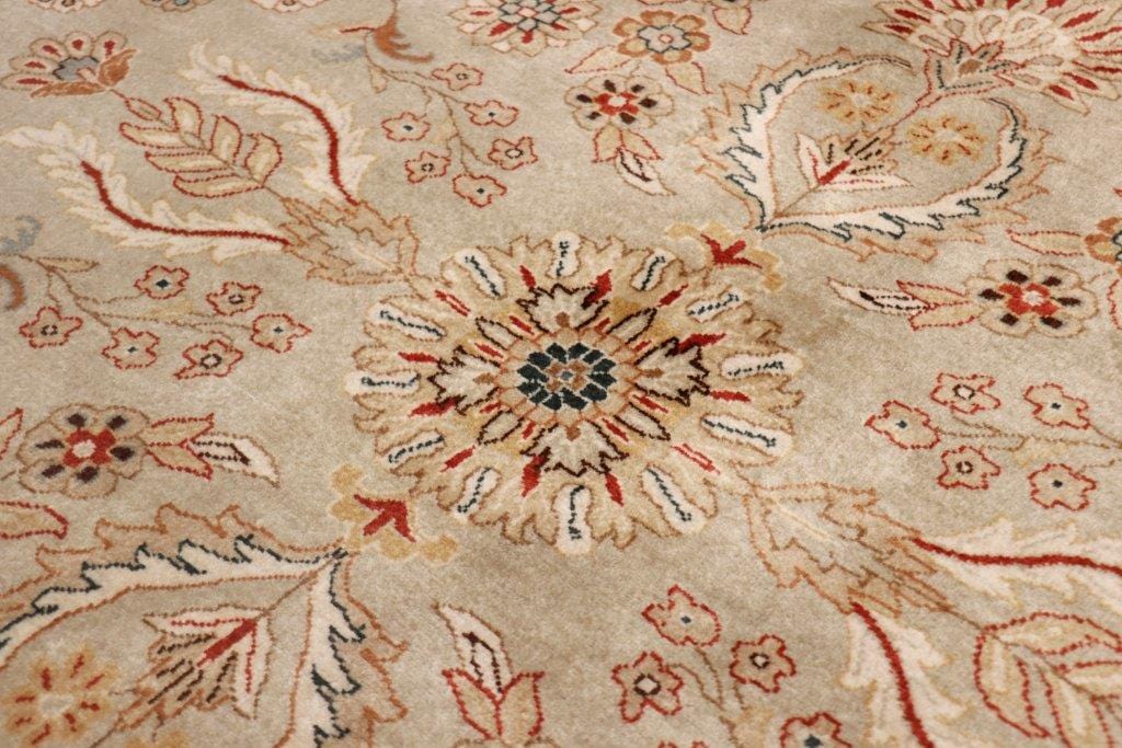 Tabriz Collection Hand-Knotted Lamb's Wool Area Rug- 8' 10" X 11' 11"