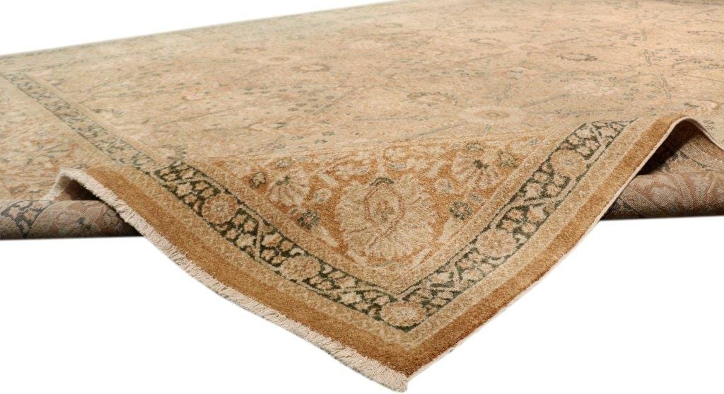 Tabriz Collection Hand-Knotted Lamb's Wool Area Rug- 8'11" X 11'10"