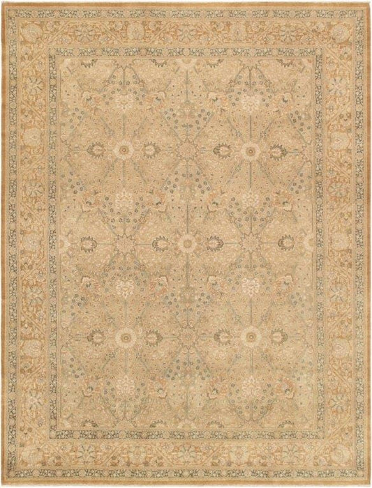 Tabriz Collection Hand-Knotted Lamb's Wool Area Rug- 8'11" X 11'10"