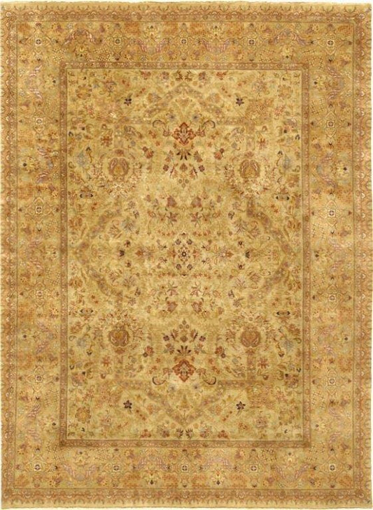 Tabriz Collection Hand-Knotted Lamb's Wool Area Rug- 9' 9" X 17' 10"